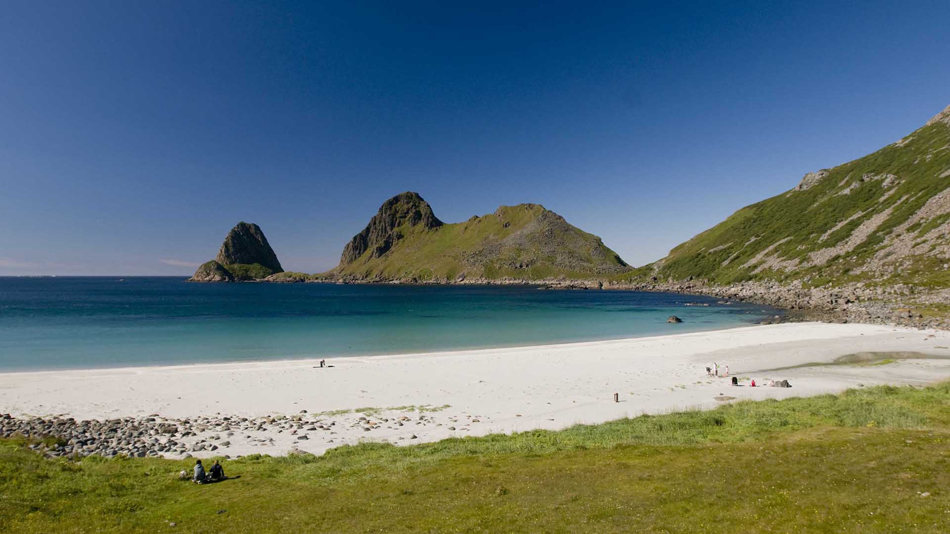 spiaggia di sabbia bianca delle vesterålen