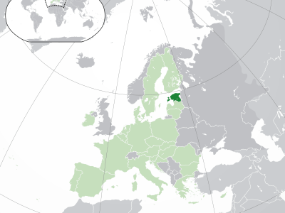 Estonia in wikipedia's map