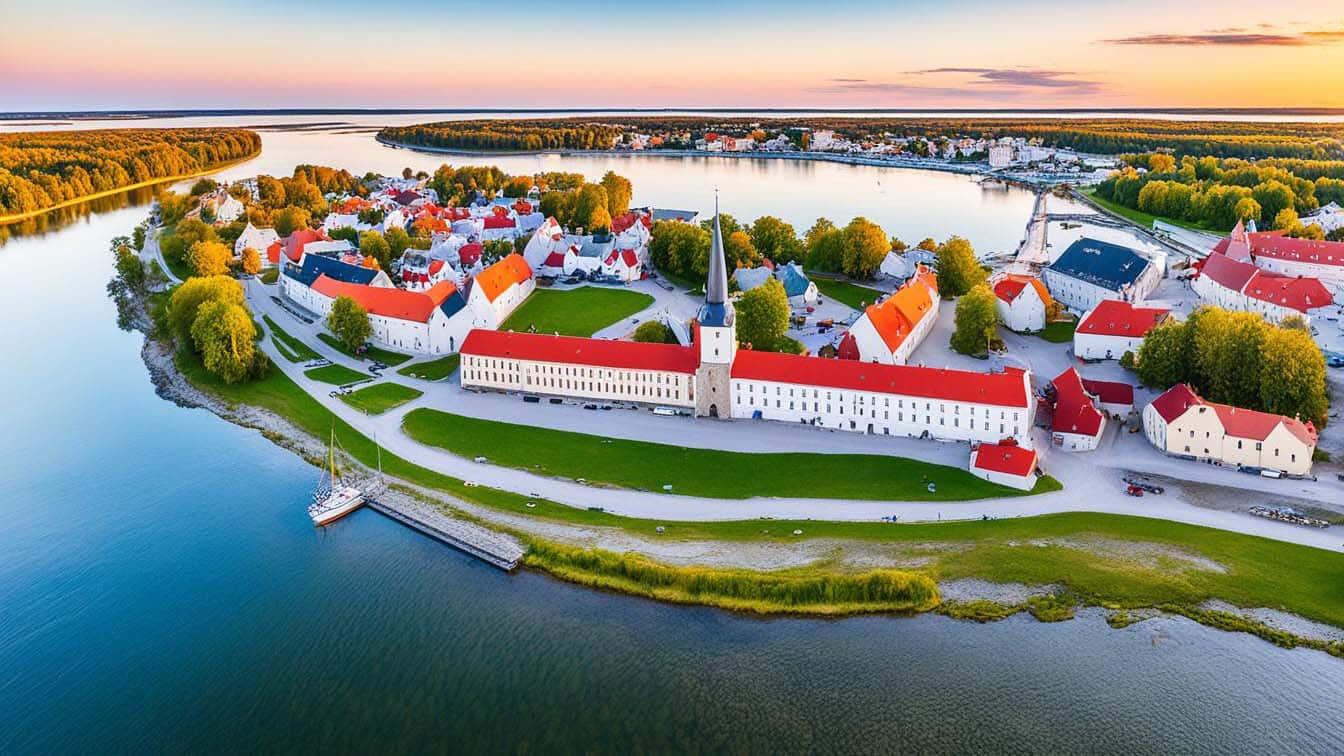 Haapsalu-Estonia aerial view of Haapsalu, Estonia