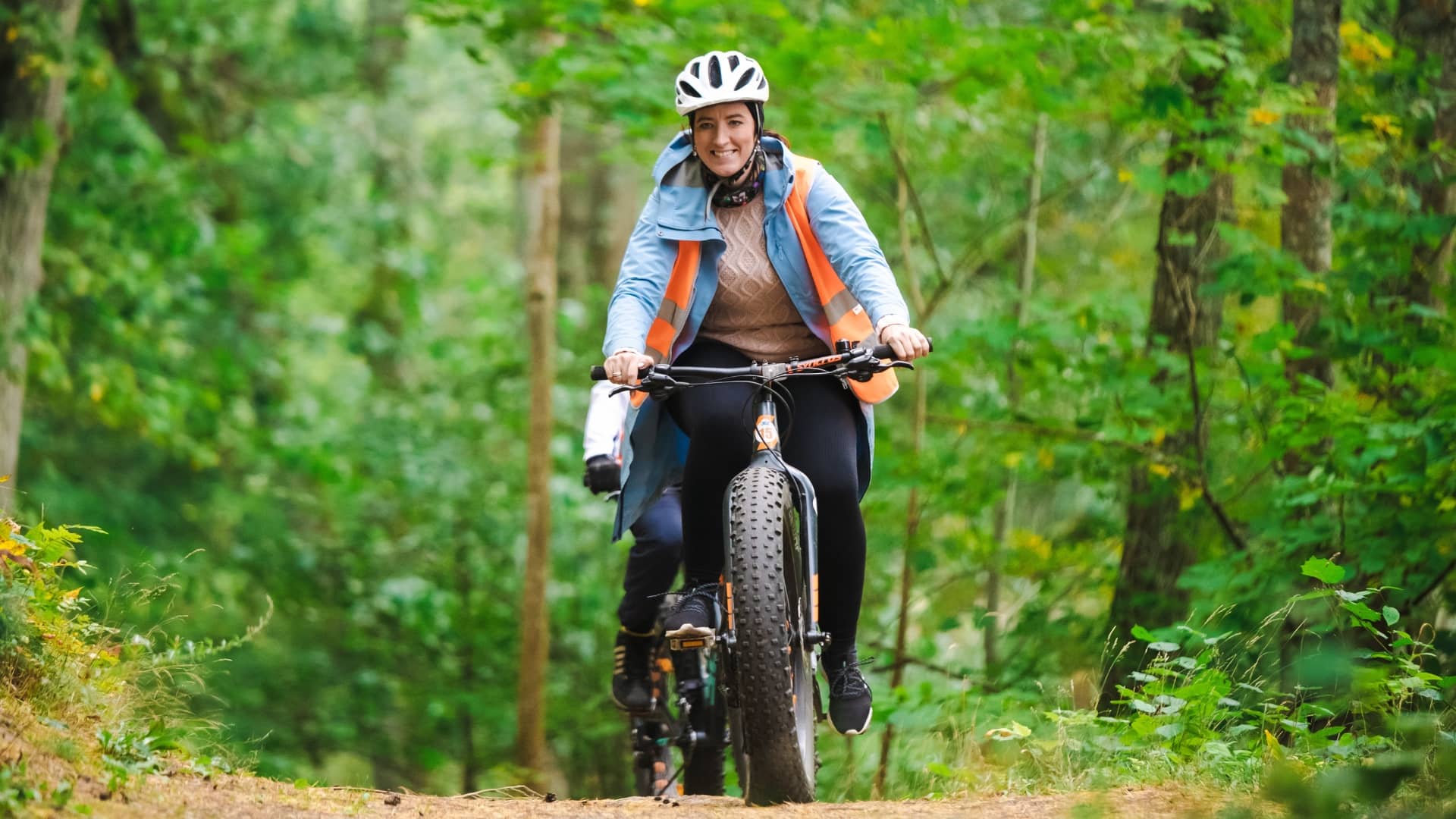 fat biking estonia a girl busy fat biking in Estonia